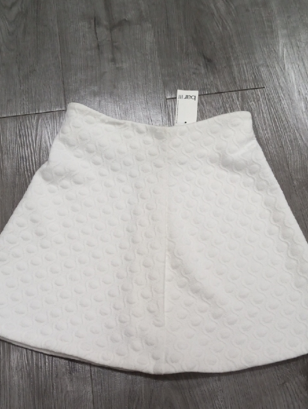 Bar III Textured White Mini Skirt